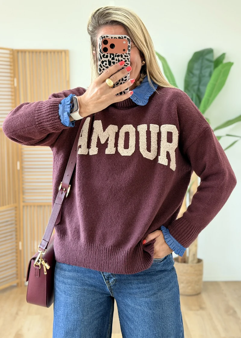 Pull Col Rond AMOUR