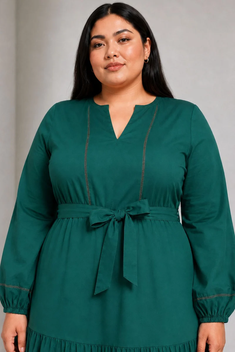 Avelli|Cotton Puff Sleeves Mini Dress
