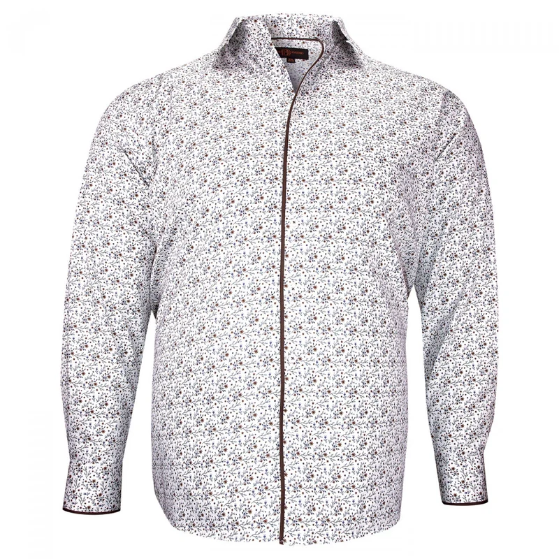Chemise homme grande taille tissu imprimé coupe droite FIOMAR Doublissimo