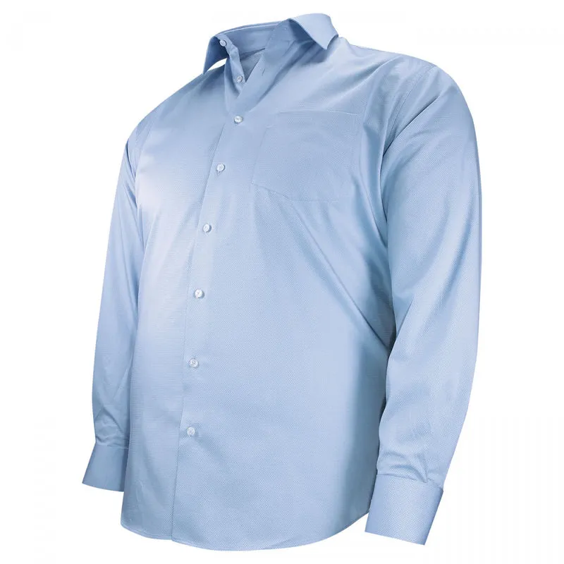Chemise homme grande taille tissu texturé coupe droite TONOBLU Doublissimo