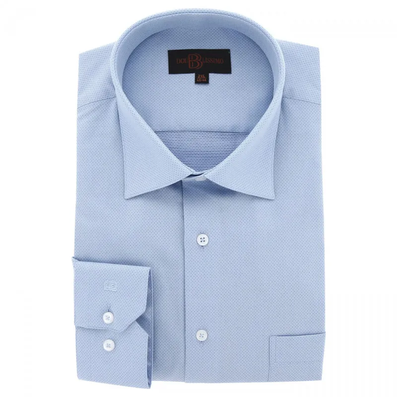 Chemise homme grande taille tissu texturé coupe droite TONOBLU Doublissimo