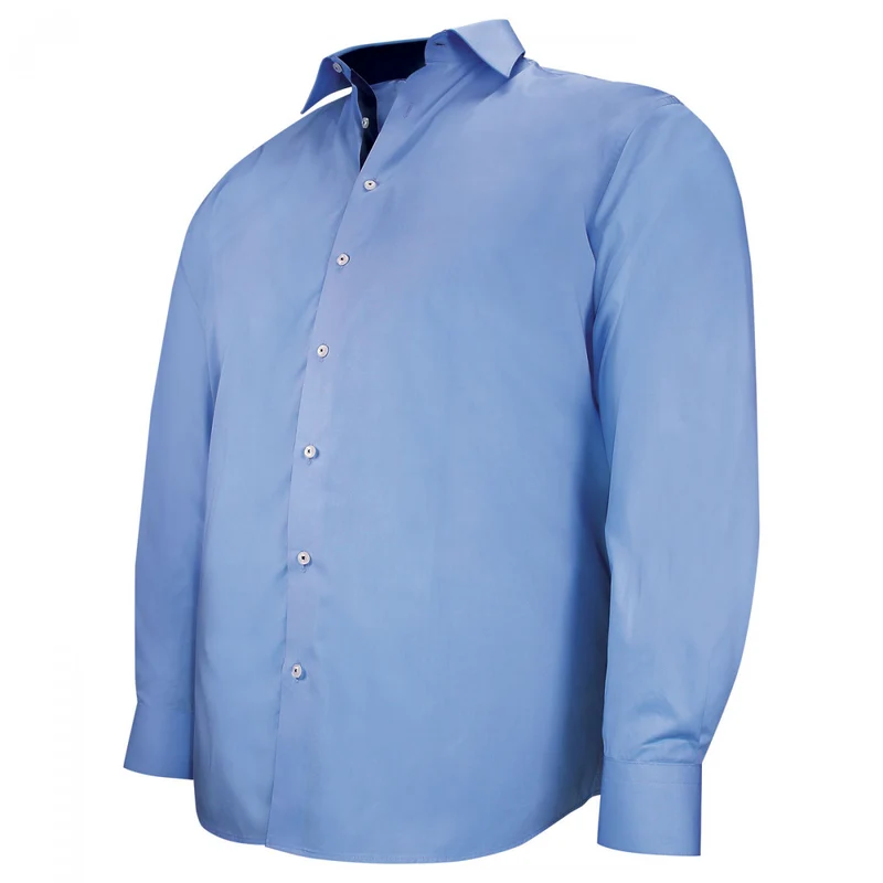 Chemise homme grande taille tissu uni coupe droite CLASSOPO Doublissimo
