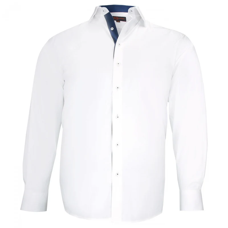 Chemise homme grande taille tissu uni coupe droite CLASSOPO Doublissimo