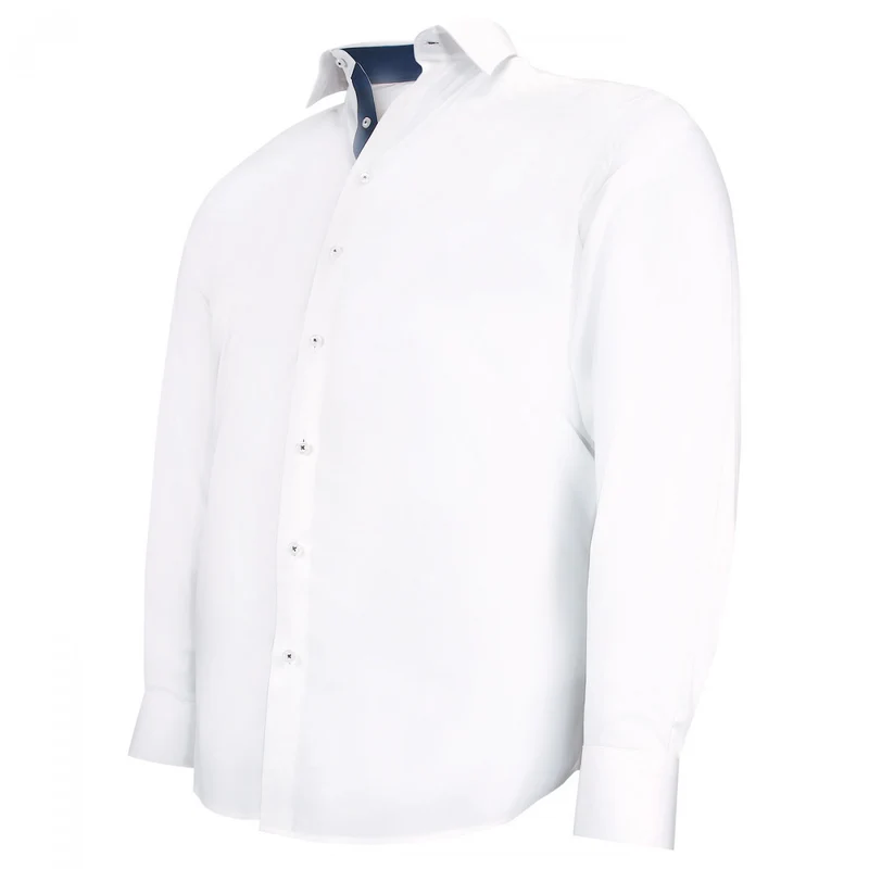 Chemise homme grande taille tissu uni coupe droite CLASSOPO Doublissimo