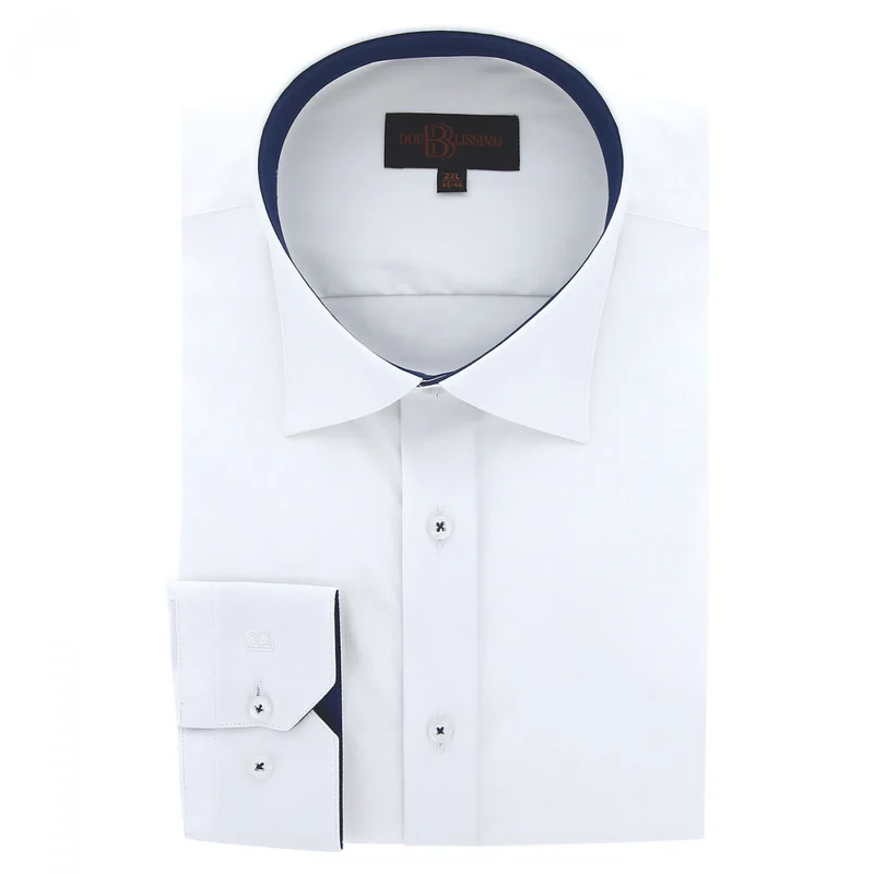 Chemise homme grande taille tissu uni coupe droite CLASSOPO Doublissimo