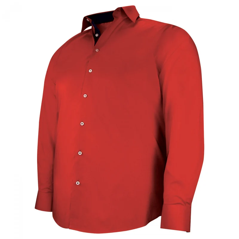 Chemise homme grande taille tissu uni coupe droite CLASSOPO Doublissimo