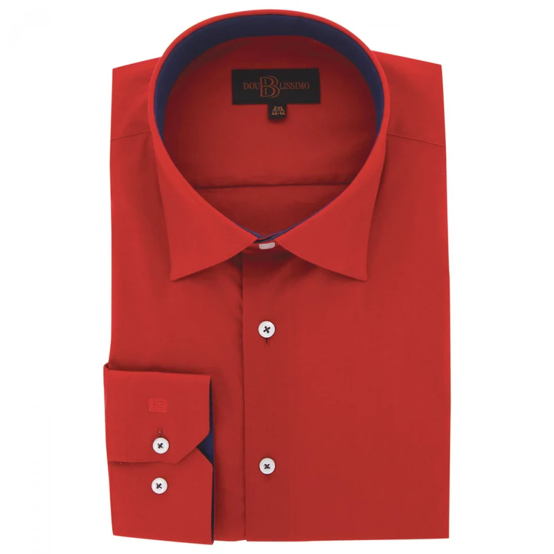 Chemise homme grande taille tissu uni coupe droite CLASSOPO Doublissimo