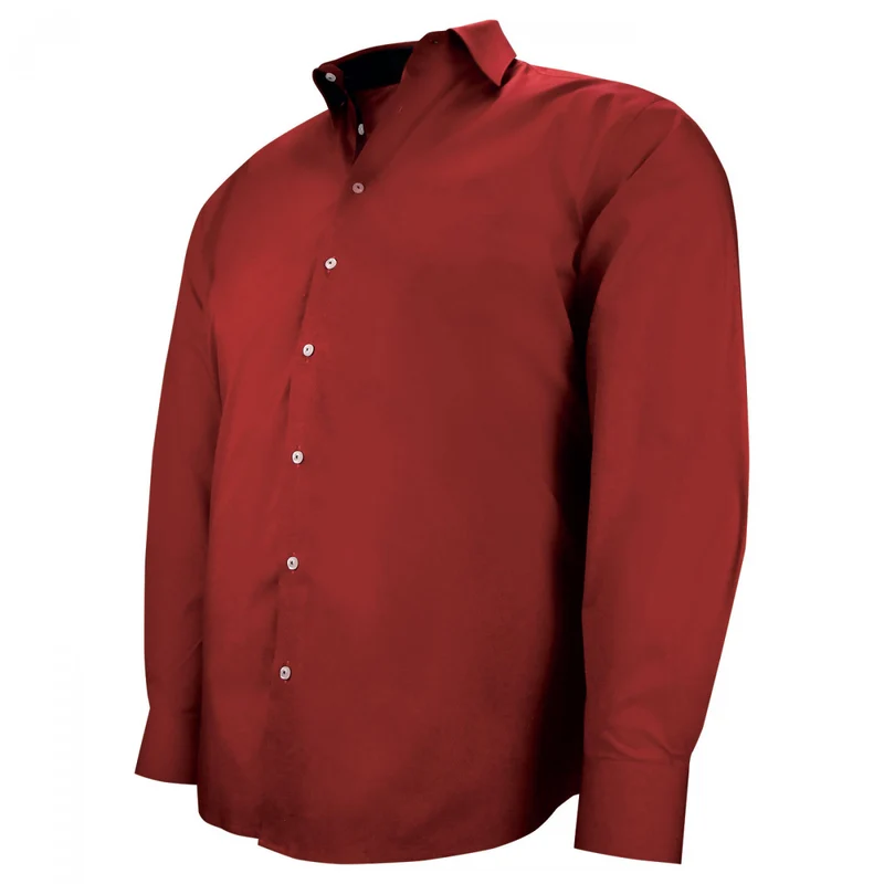 Chemise homme grande taille tissu uni coupe droite CLASSOPO Doublissimo