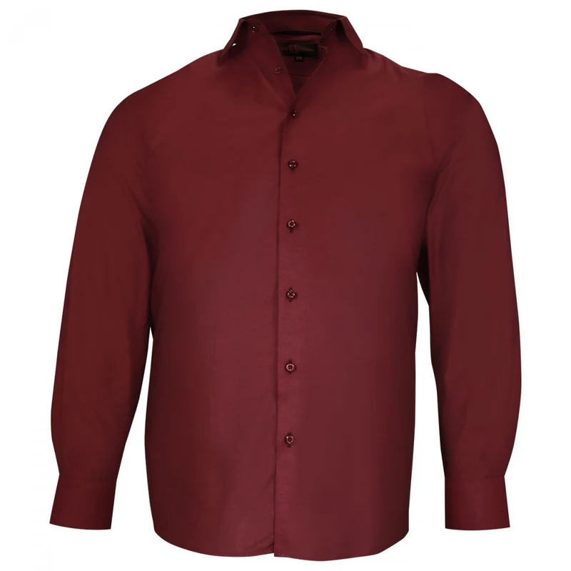 Chemise homme grande taille tissu uni coupe droite FILOPPO Doublissimo
