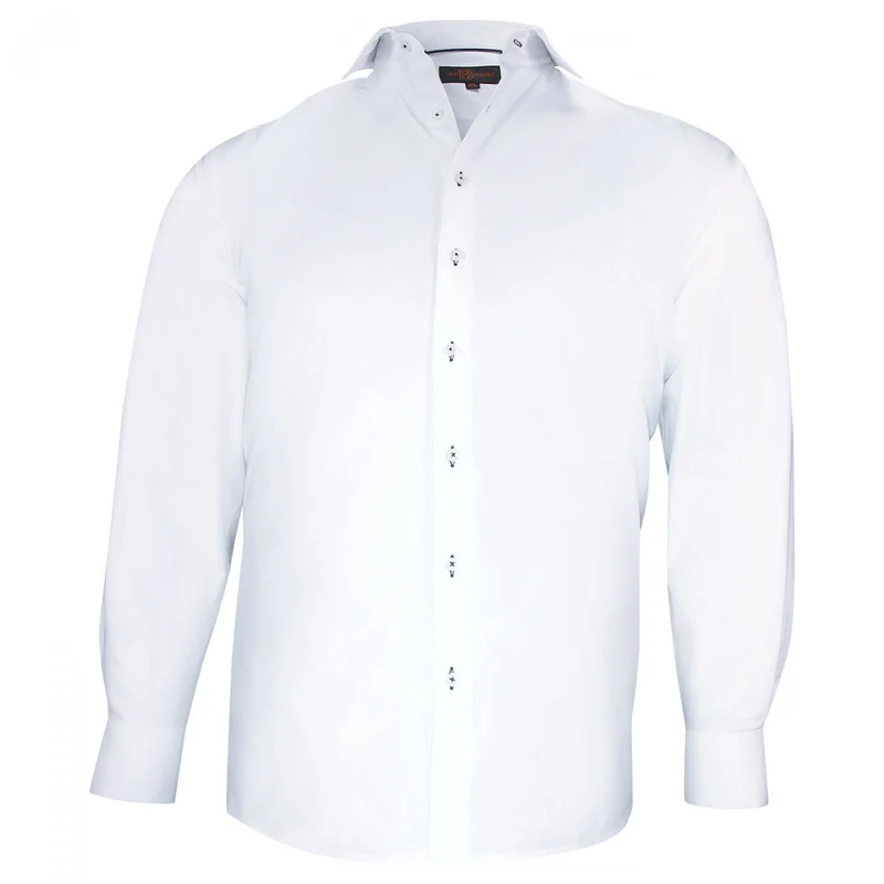 Chemise homme grande taille tissu uni coupe droite FILOPPO Doublissimo