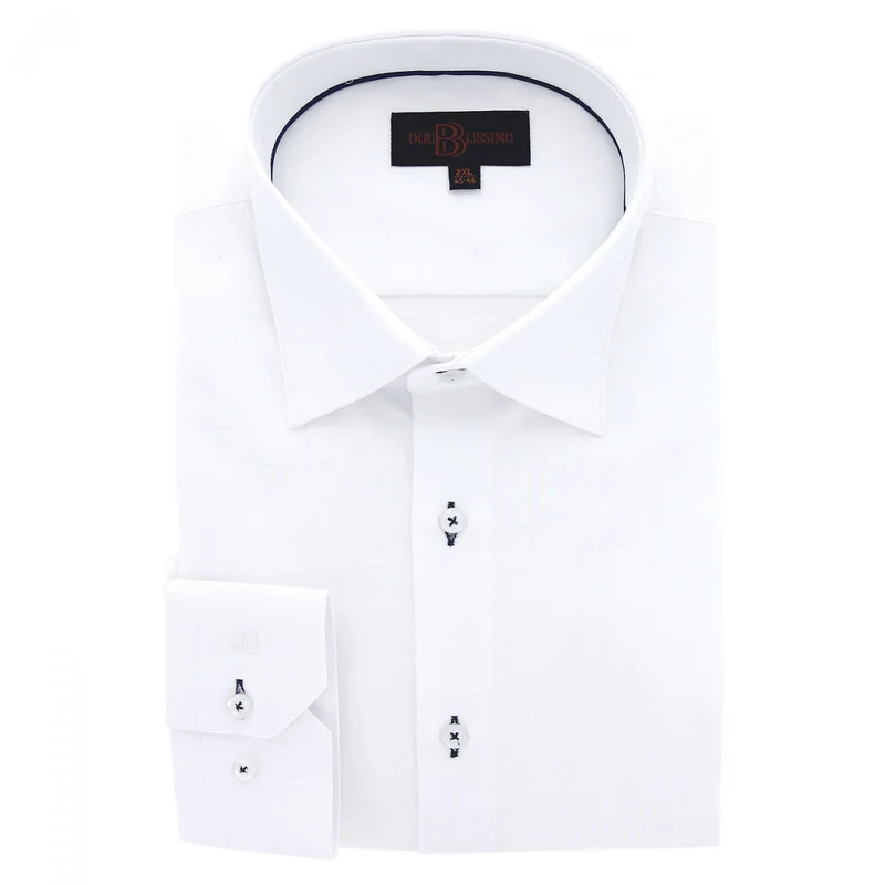 Chemise homme grande taille tissu uni coupe droite FILOPPO Doublissimo