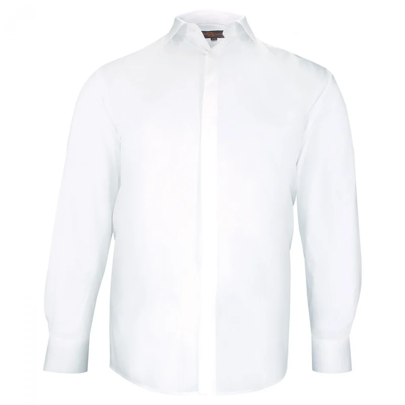 Chemise homme grande taille tissu texturé à gorge cachée coupe droite DINOZZE Doublissimo