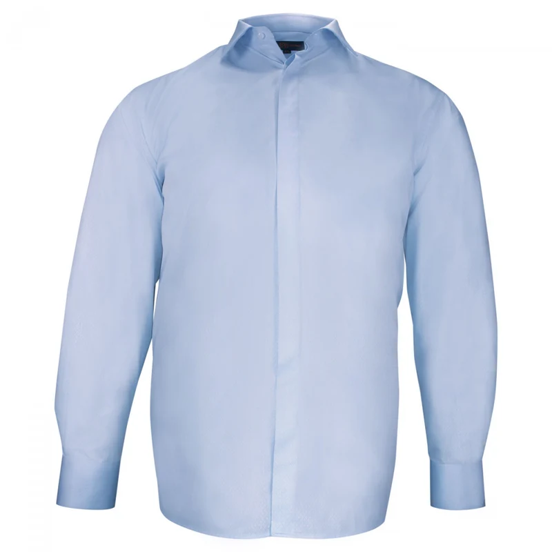 Chemise homme grande taille tissu texturé à gorge cachée coupe droite DINOZZE Doublissimo