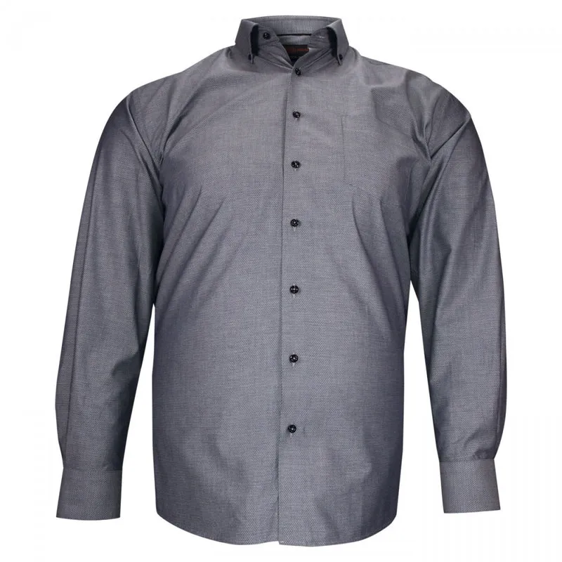 Chemise homme grande taille tissu texturé à col boutonné coupe droite ARMATONI Doublissimo