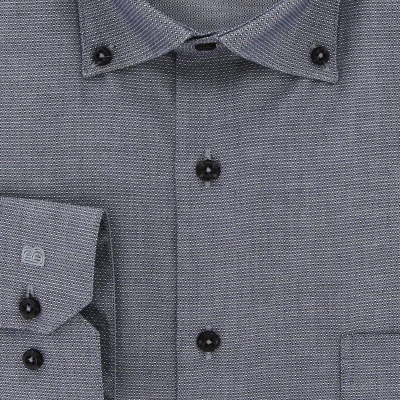 Chemise homme grande taille tissu texturé à col boutonné coupe droite ARMATONI Doublissimo