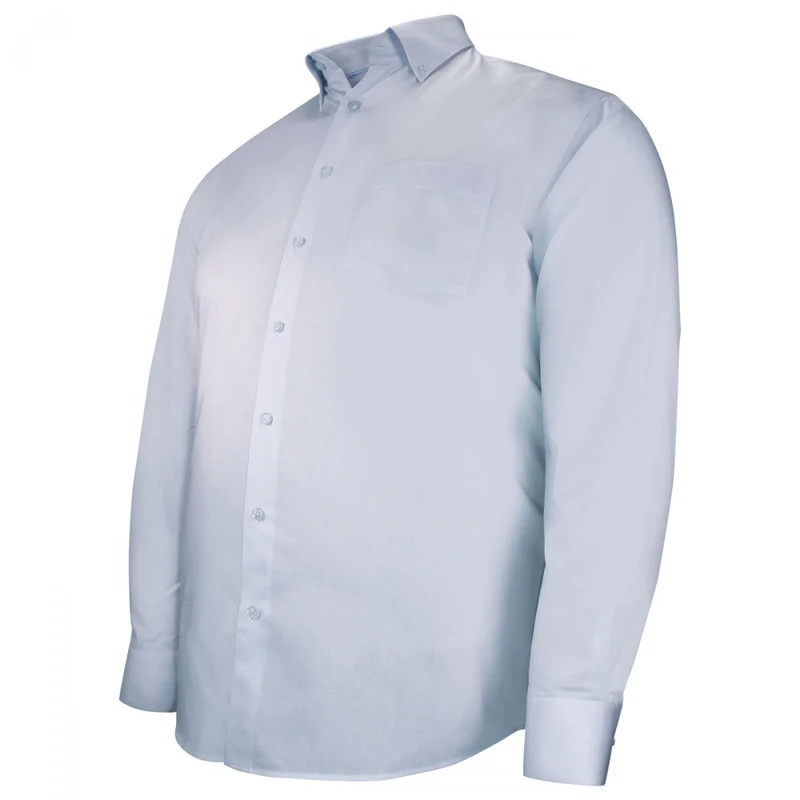 Chemise homme grande taille tissu texturé à col boutonné coupe droite ARMATONI Doublissimo
