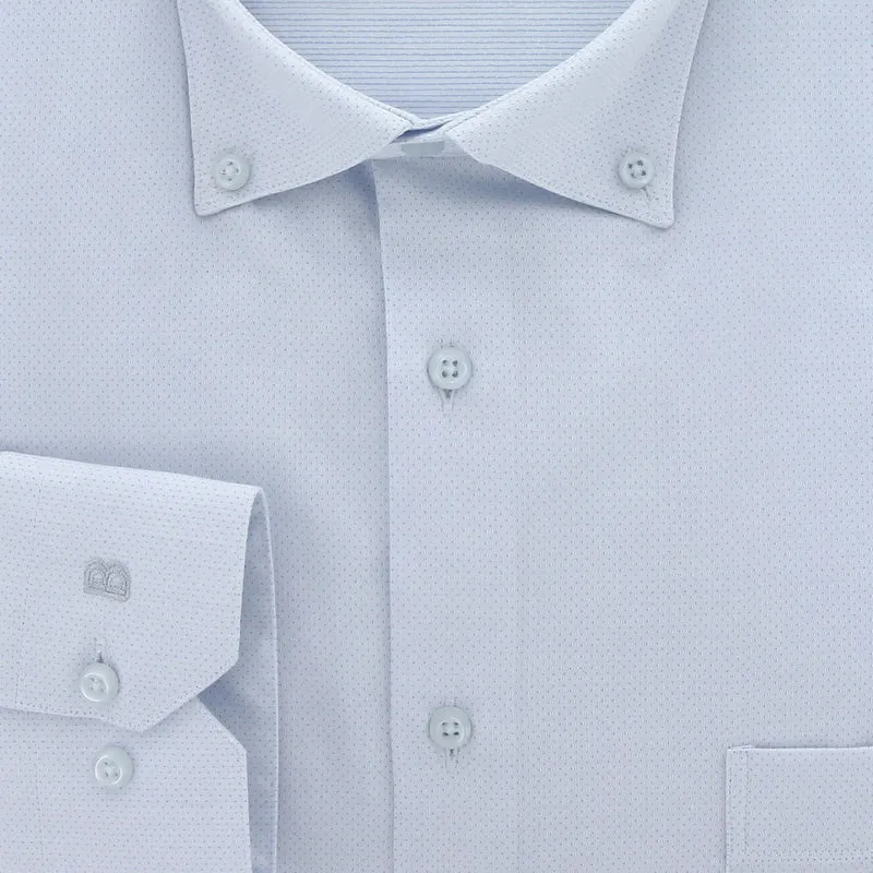 Chemise homme grande taille tissu texturé à col boutonné coupe droite ARMATONI Doublissimo