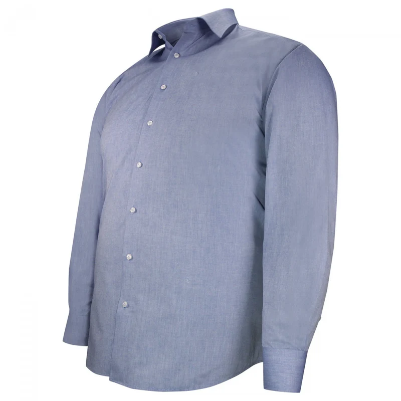 Chemise homme grande taille tissu fil à fil coupe droite PERFILO Doublissimo