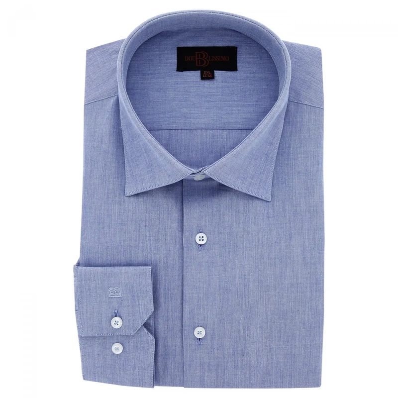 Chemise homme grande taille tissu fil à fil coupe droite PERFILO Doublissimo