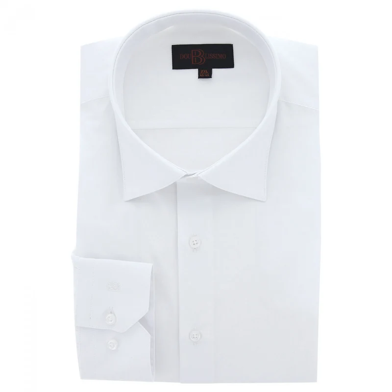 Chemise homme grande taille grande taille classique tissu uni coupe droite CLASSIMO Doublissimo