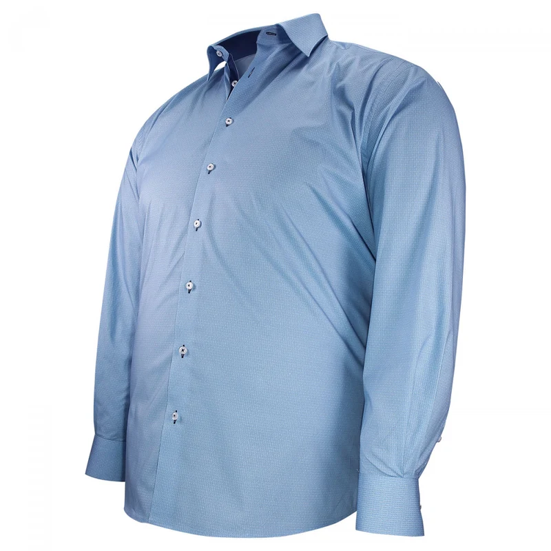 Chemise homme grande taille grande taille à tissu imprimé coupe droite NOTOBLU Doublissimo