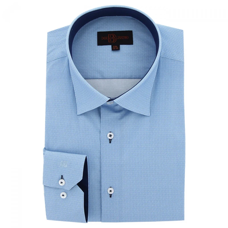 Chemise homme grande taille grande taille à tissu imprimé coupe droite NOTOBLU Doublissimo