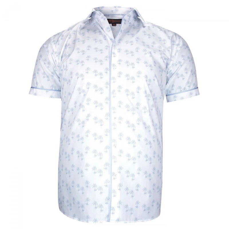 Chemise homme grande taille à tissu imprimé coupe droite PALMA Doublissimo