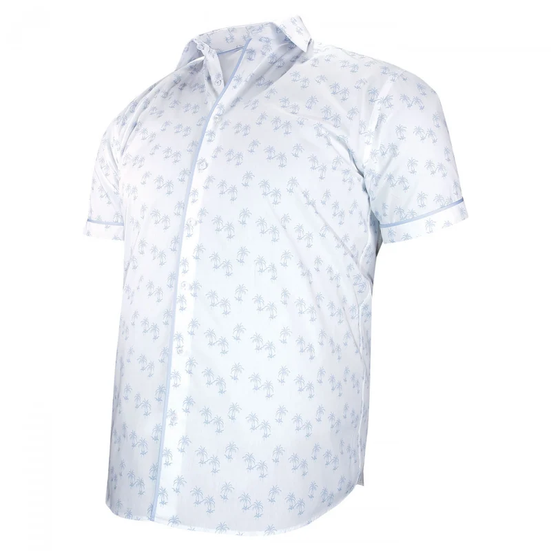 Chemise homme grande taille à tissu imprimé coupe droite PALMA Doublissimo