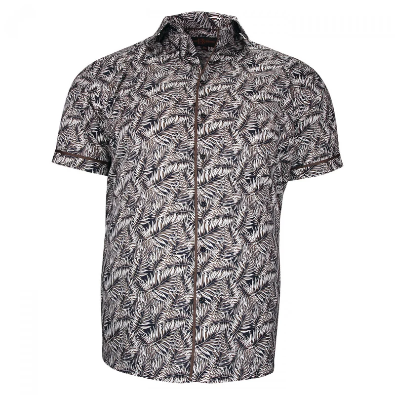 Chemise homme grande taille à tissu imprimé coupe droite LUTTO Doublissimo