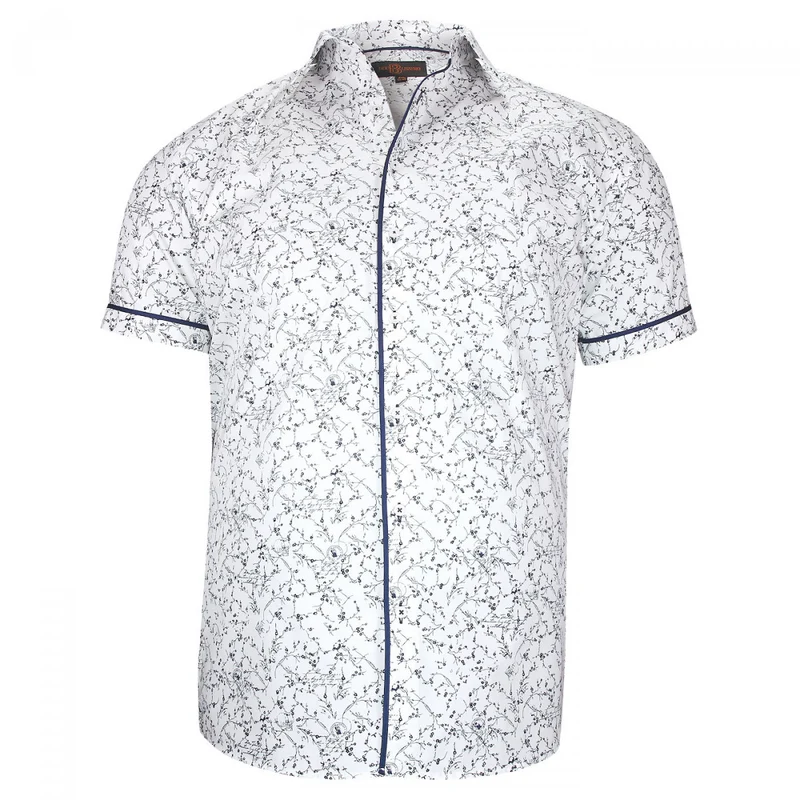 Chemise homme grande taille à tissu imprimé coupe droite VEGELI Doublissimo