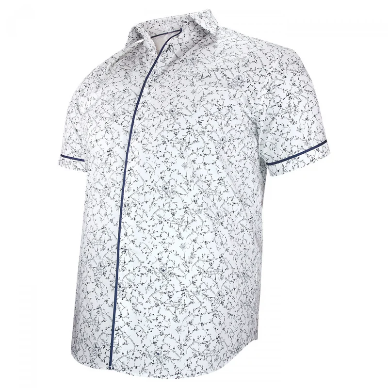 Chemise homme grande taille à tissu imprimé coupe droite VEGELI Doublissimo