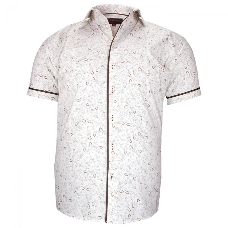 Chemise homme grande taille à tissu imprimé coupe droite GIVELI Doublissimo