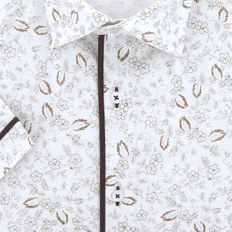 Chemise homme grande taille à tissu imprimé coupe droite GIVELI Doublissimo