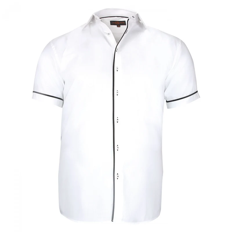 Chemise homme grande taille unie avec liseré coupe droite FINTURA Doublissimo