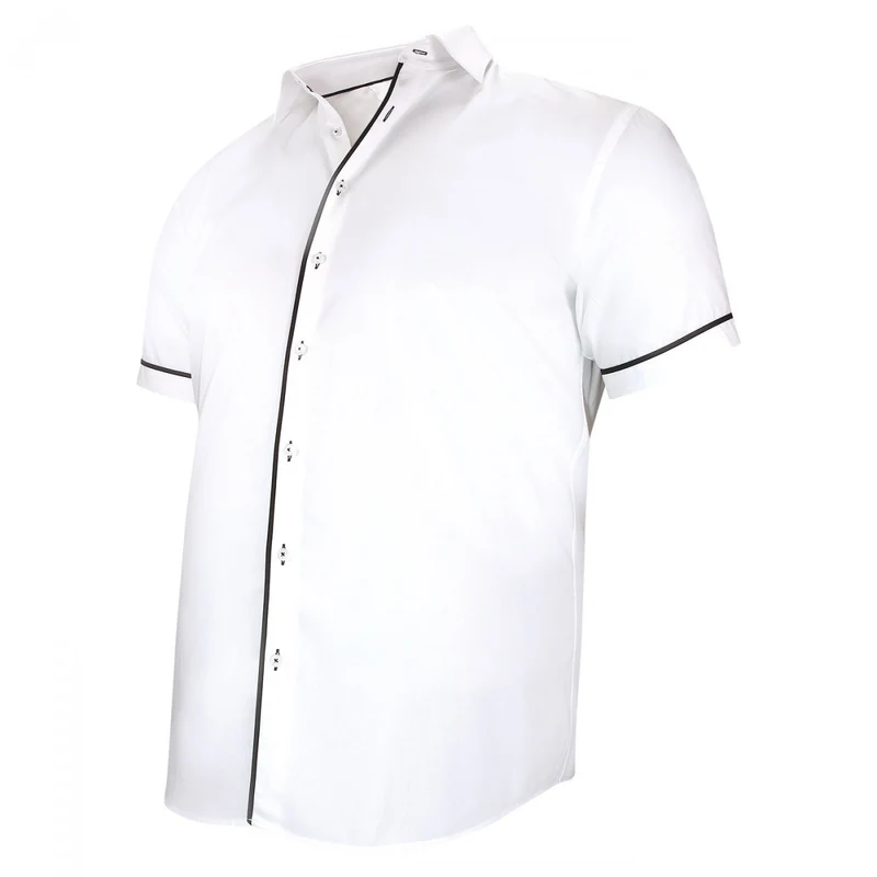 Chemise homme grande taille unie avec liseré coupe droite FINTURA Doublissimo