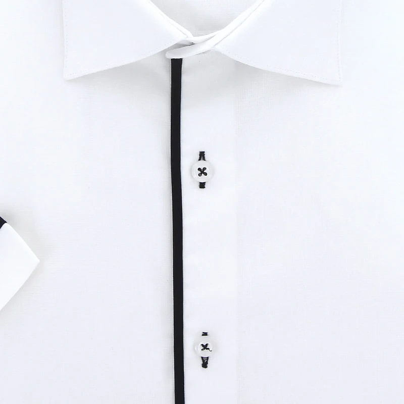 Chemise homme grande taille unie avec liseré coupe droite FINTURA Doublissimo