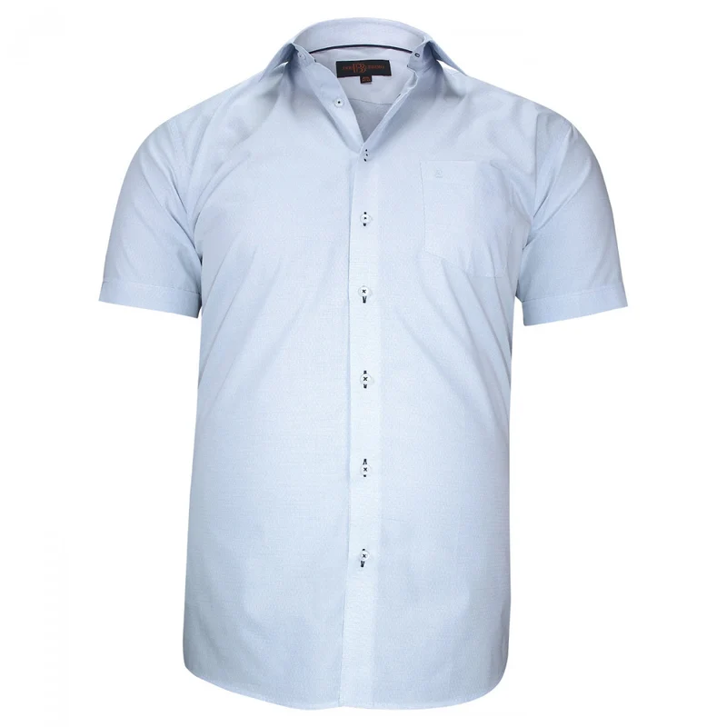 Chemise homme grande taille grande taille à tissu uni texturé coupe droite TONOTONA Doublissimo