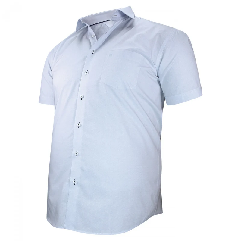 Chemise homme grande taille grande taille à tissu uni texturé coupe droite TONOTONA Doublissimo