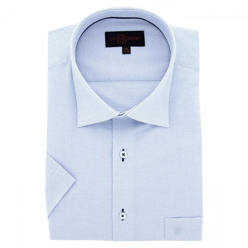 Chemise homme grande taille grande taille à tissu uni texturé coupe droite TONOTONA Doublissimo