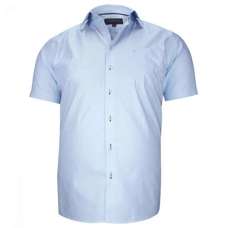Chemise homme grande taille grande taille à tissu uni texturé coupe droite TONOTONA Doublissimo