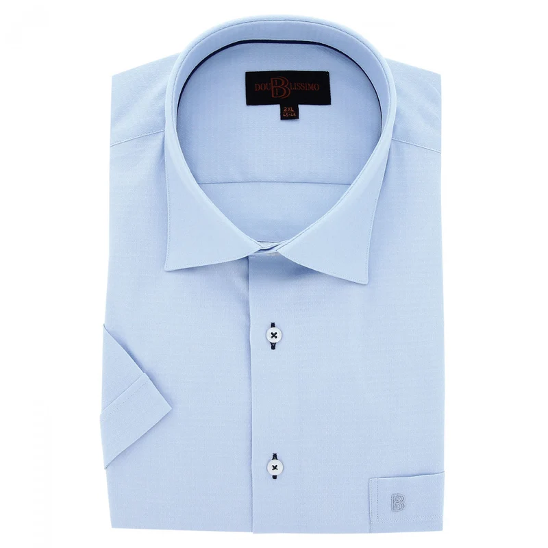 Chemise homme grande taille grande taille à tissu uni texturé coupe droite TONOTONA Doublissimo