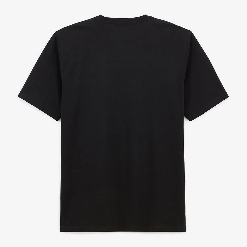 T-shirt manches courtes col rond 100% coton noir Théo