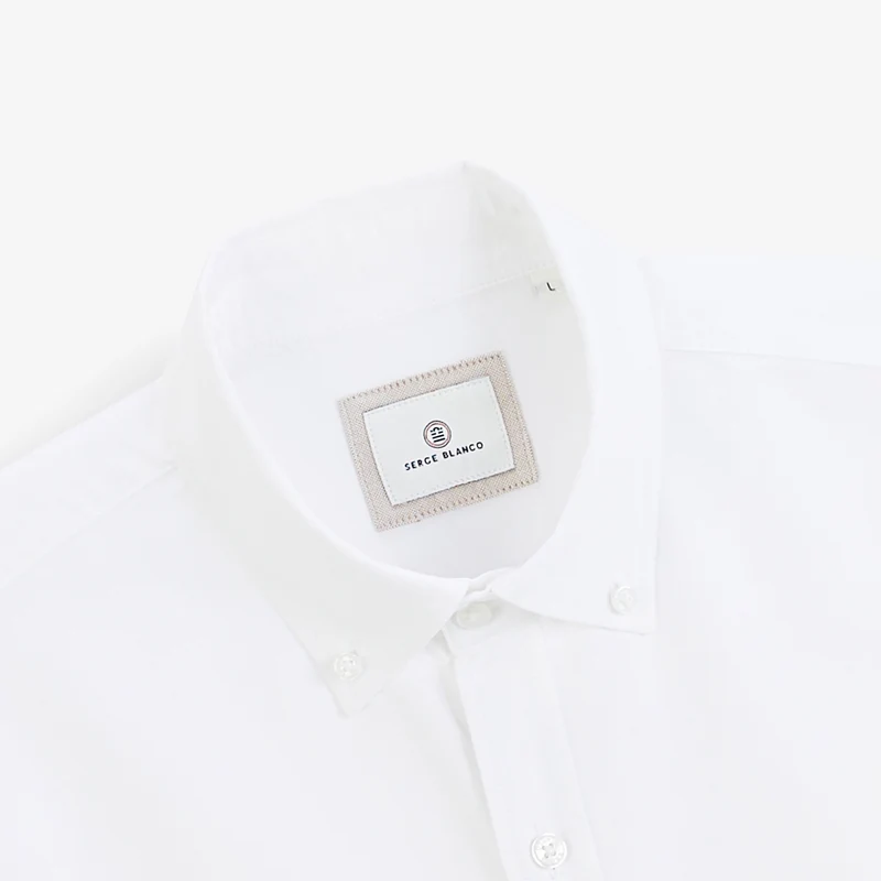 Chemise manches longues Oxford blanche Sangle SB