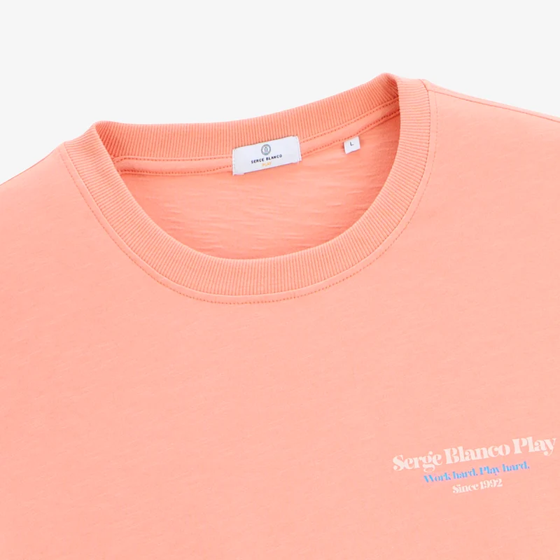 T-shirt manches courtes coton rose Ski & Raclette SBPLAY