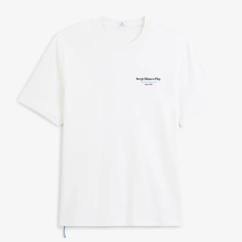 T-shirt manches courtes coton blanc Ski & Raclette SBPLAY