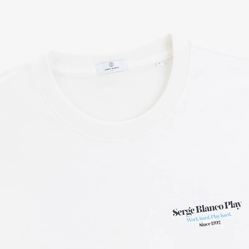 T-shirt manches courtes coton blanc Ski & Raclette SBPLAY