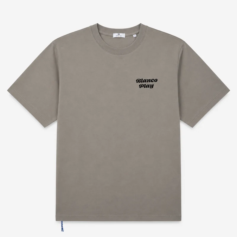 T-shirt manches courtes oversize beige sable A Piece of Cake SBPLAY