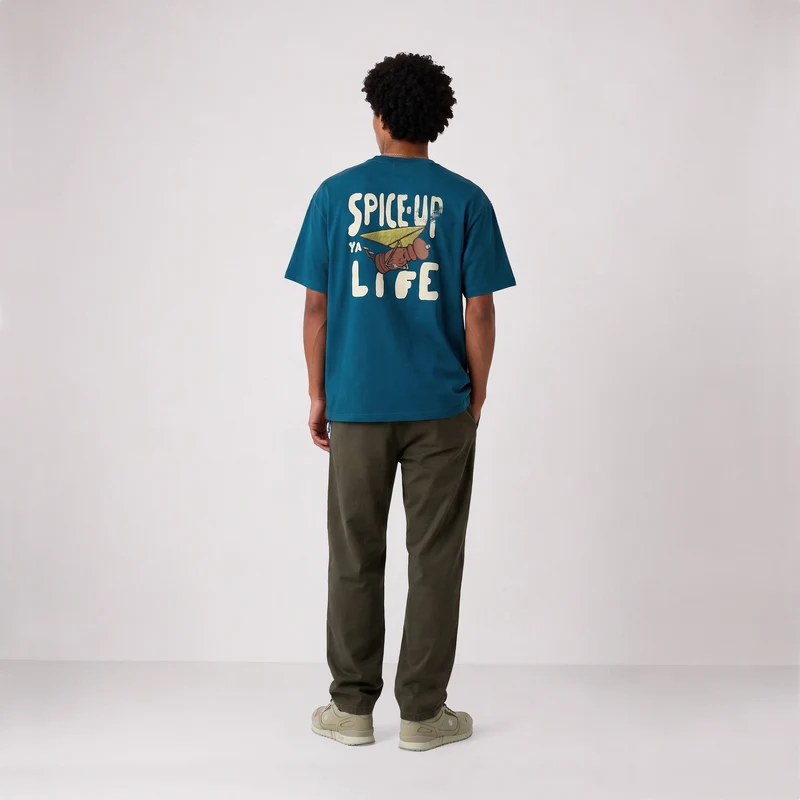 T-shirt manches courtes oversize bleu canard Spice-Up Ya Life SBPLAY