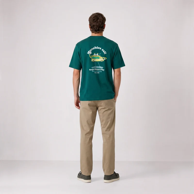 T-shirt manches courtes coton bleu canard Munchies Call SBPLAY