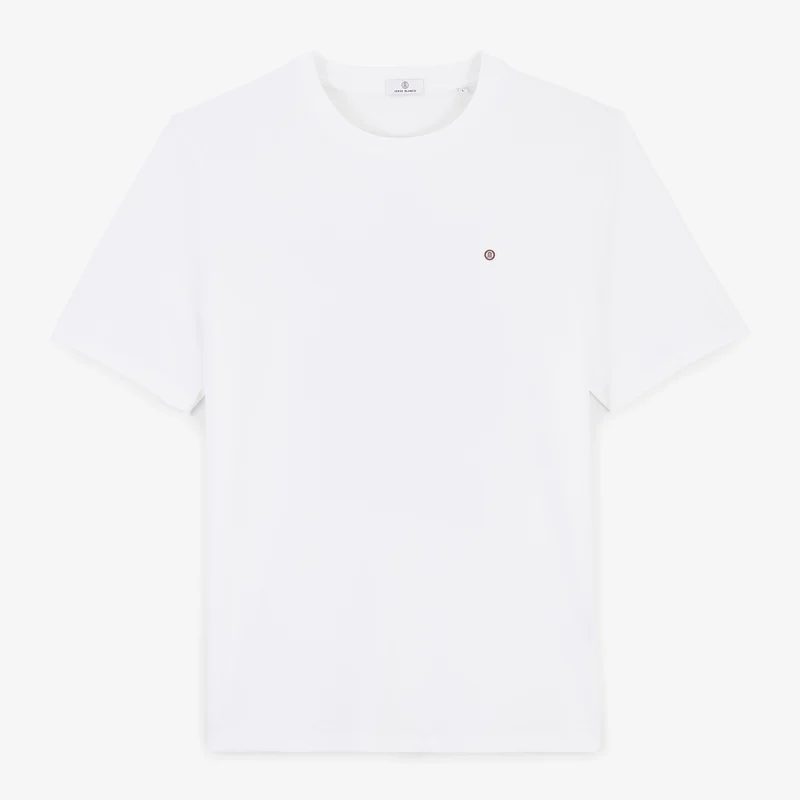 T-shirt manches courtes coton blanc Biarritz Cerises Théo